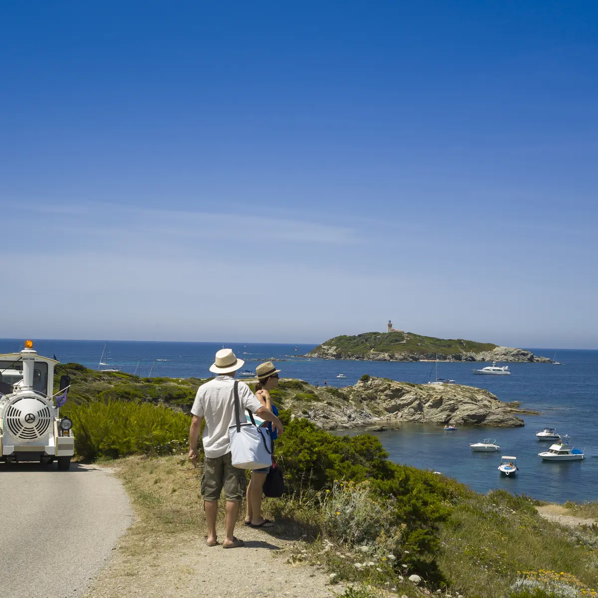Petit train ou tour de l'île à pied