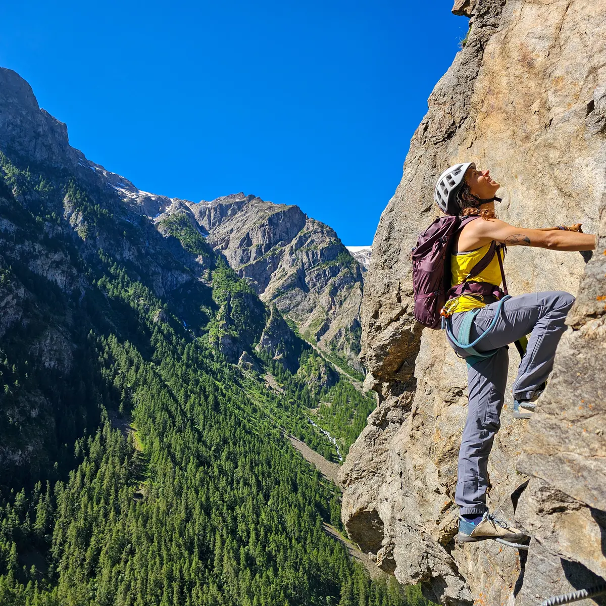 Entre barreaux métalliques et rocher