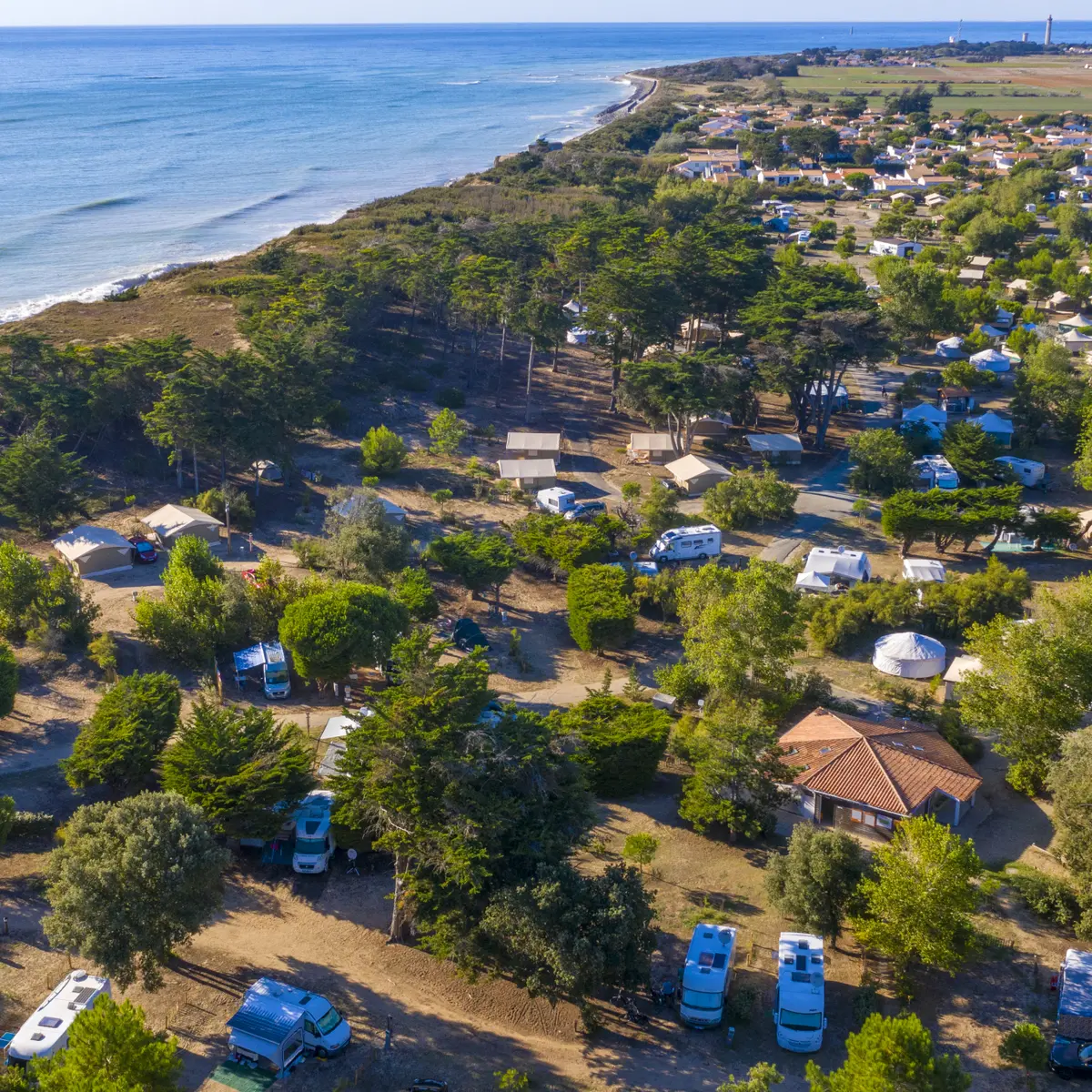 Vue aérienne du camping