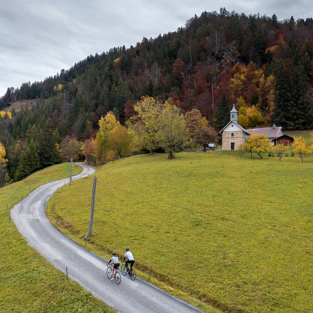 Montée en vélo au col de Plan Bois