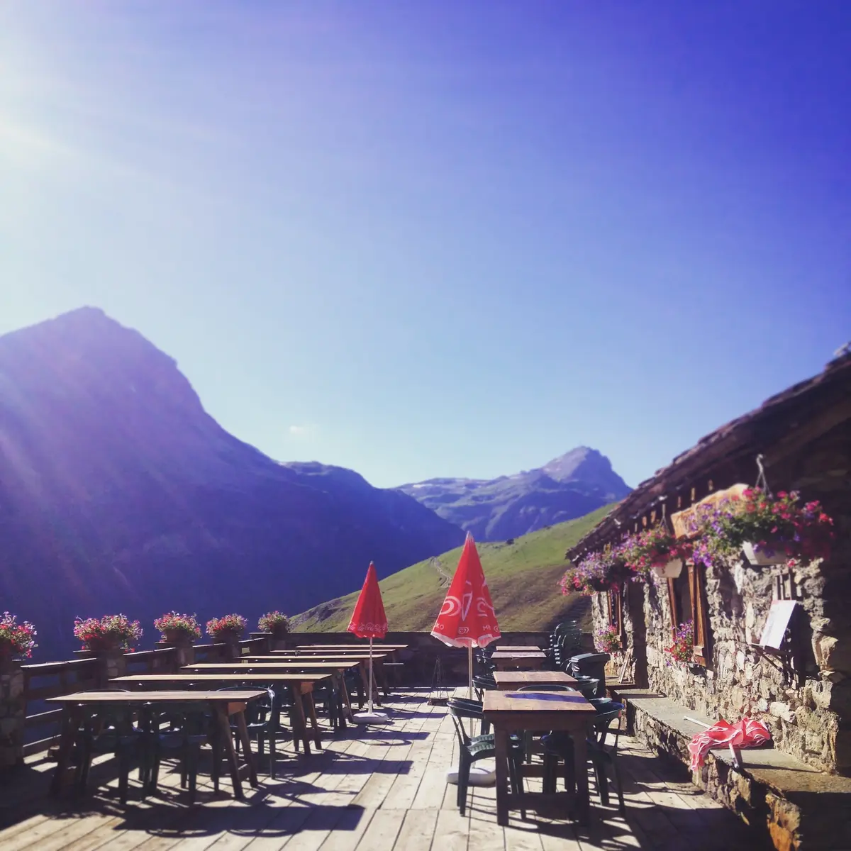 Terrasse extérieure - La Ferme de l'Arsellaz