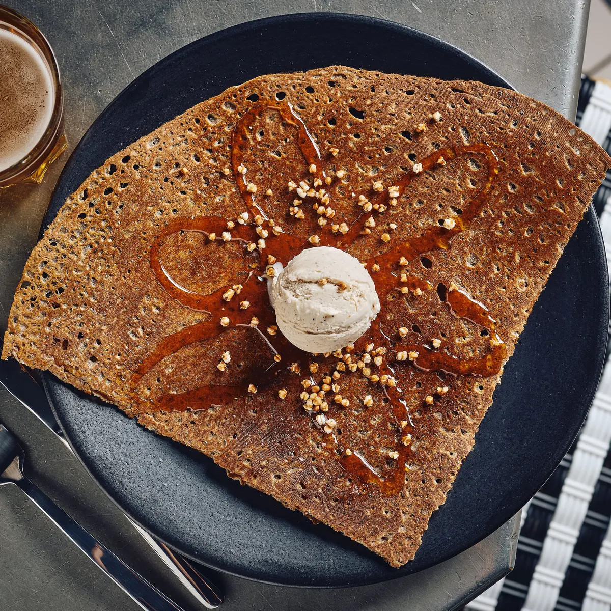 Crèpe glace miel