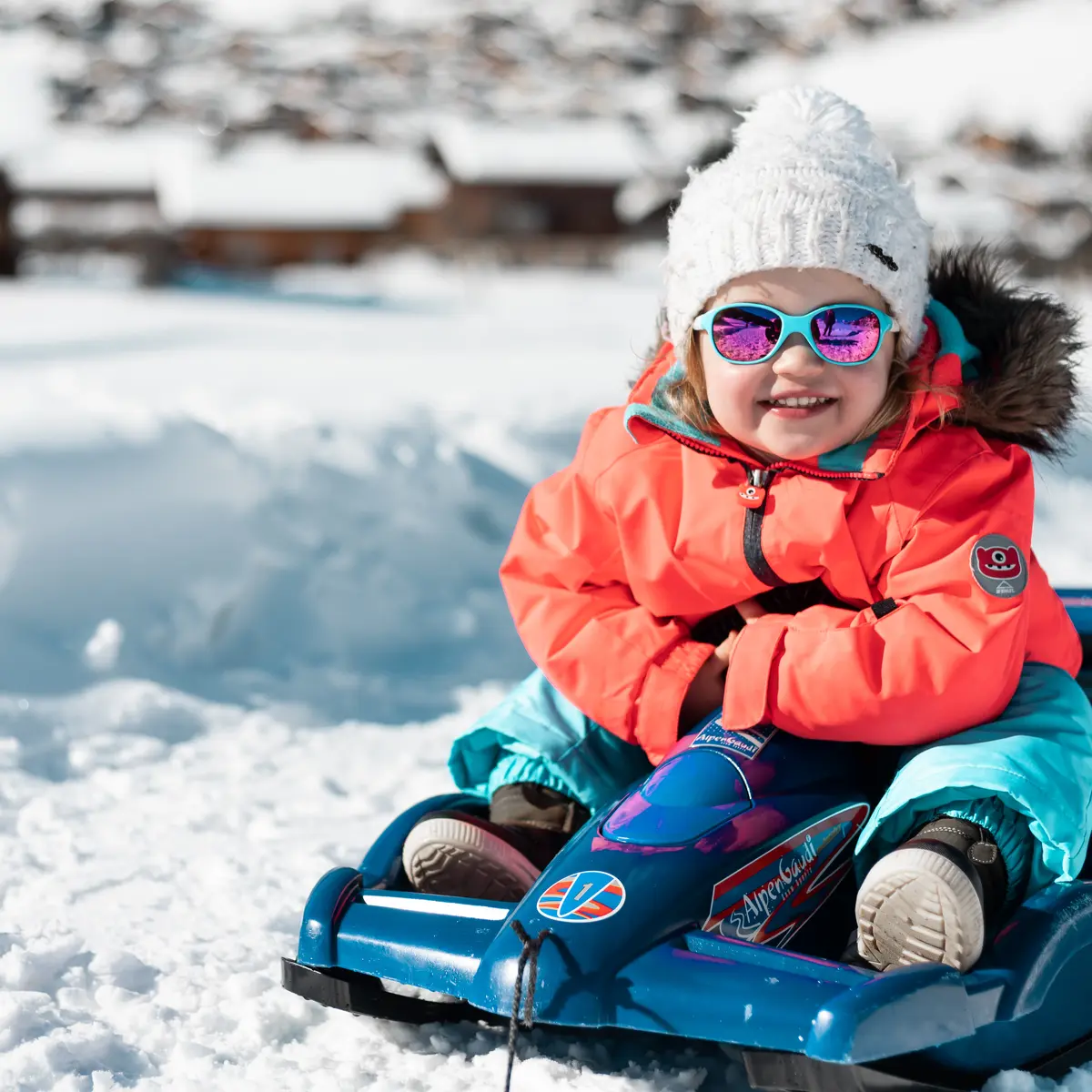 Piste de luge la marmotte au Rosay