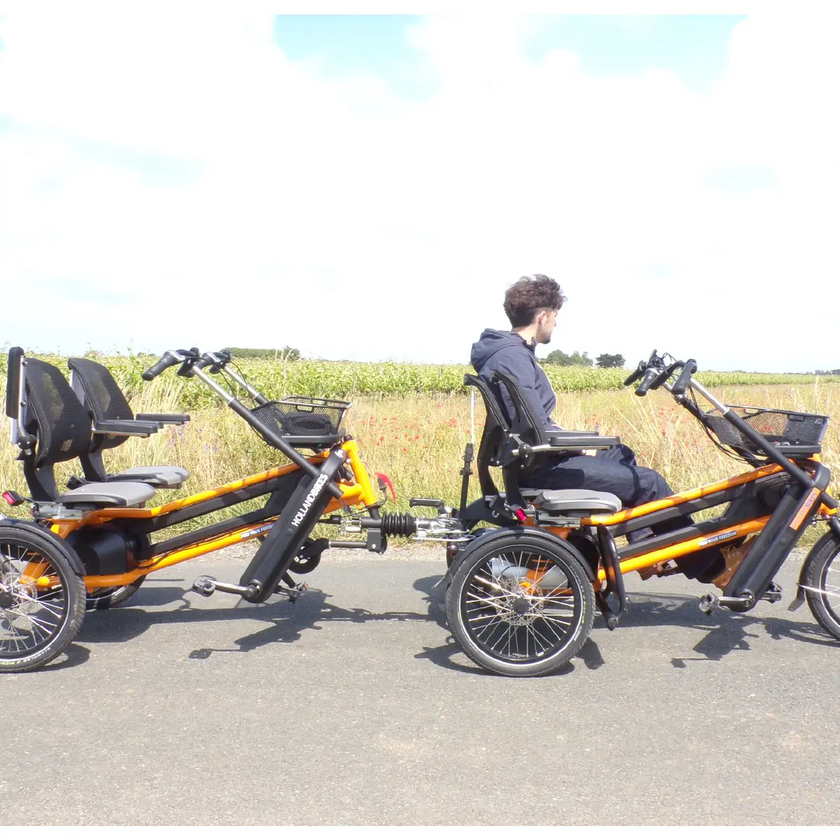 Handi bikes : Louer le Fun 2 Go, tandem côte à côte par Holland bikes_La Couarde-sur-Mer