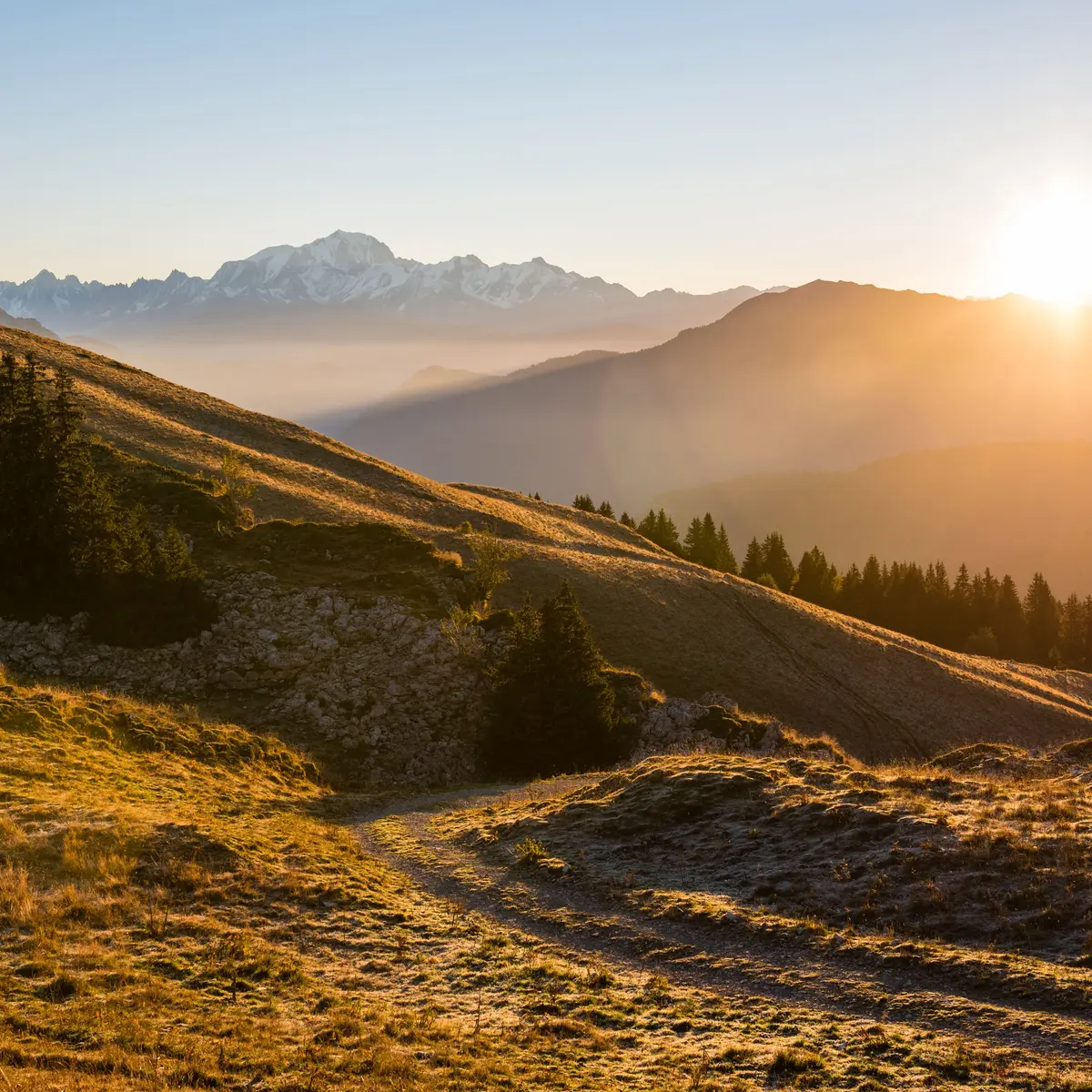 Lever de soleil en automne