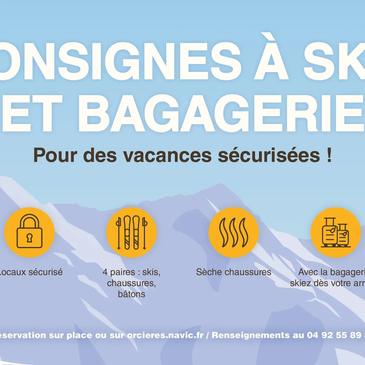 Consignes à skis et bagagerie Orcières