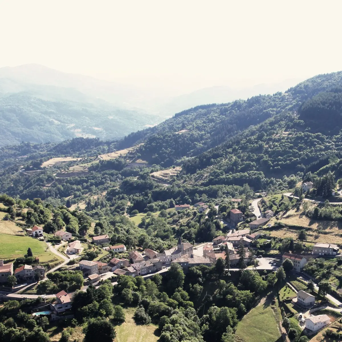 vue aérienne des Nonières