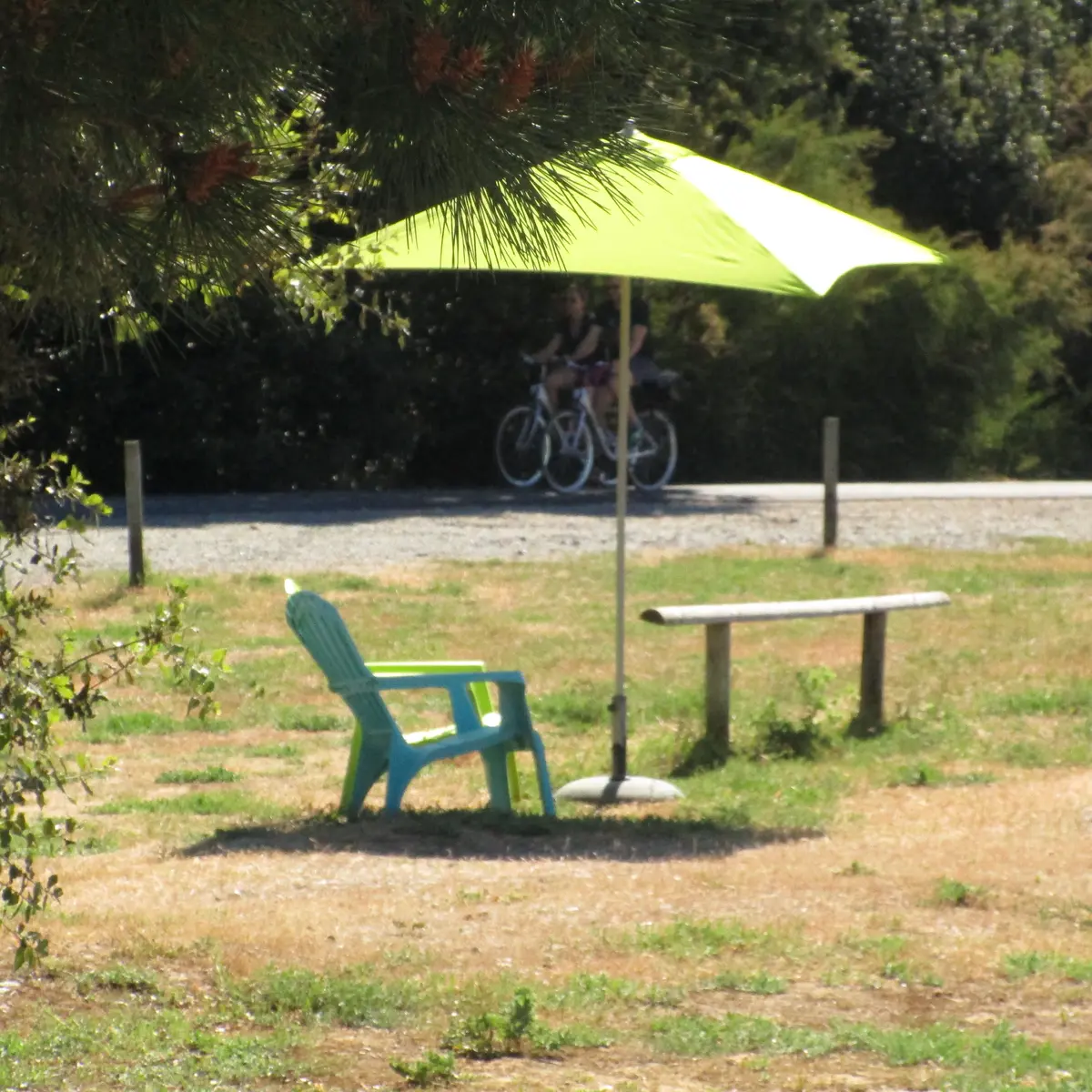 View of the cycling practice area