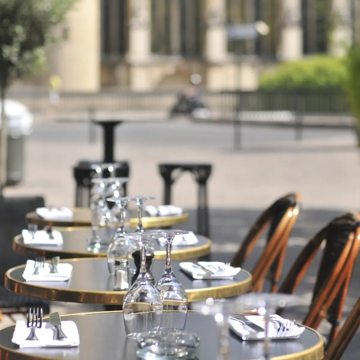 Couverts en terrasse