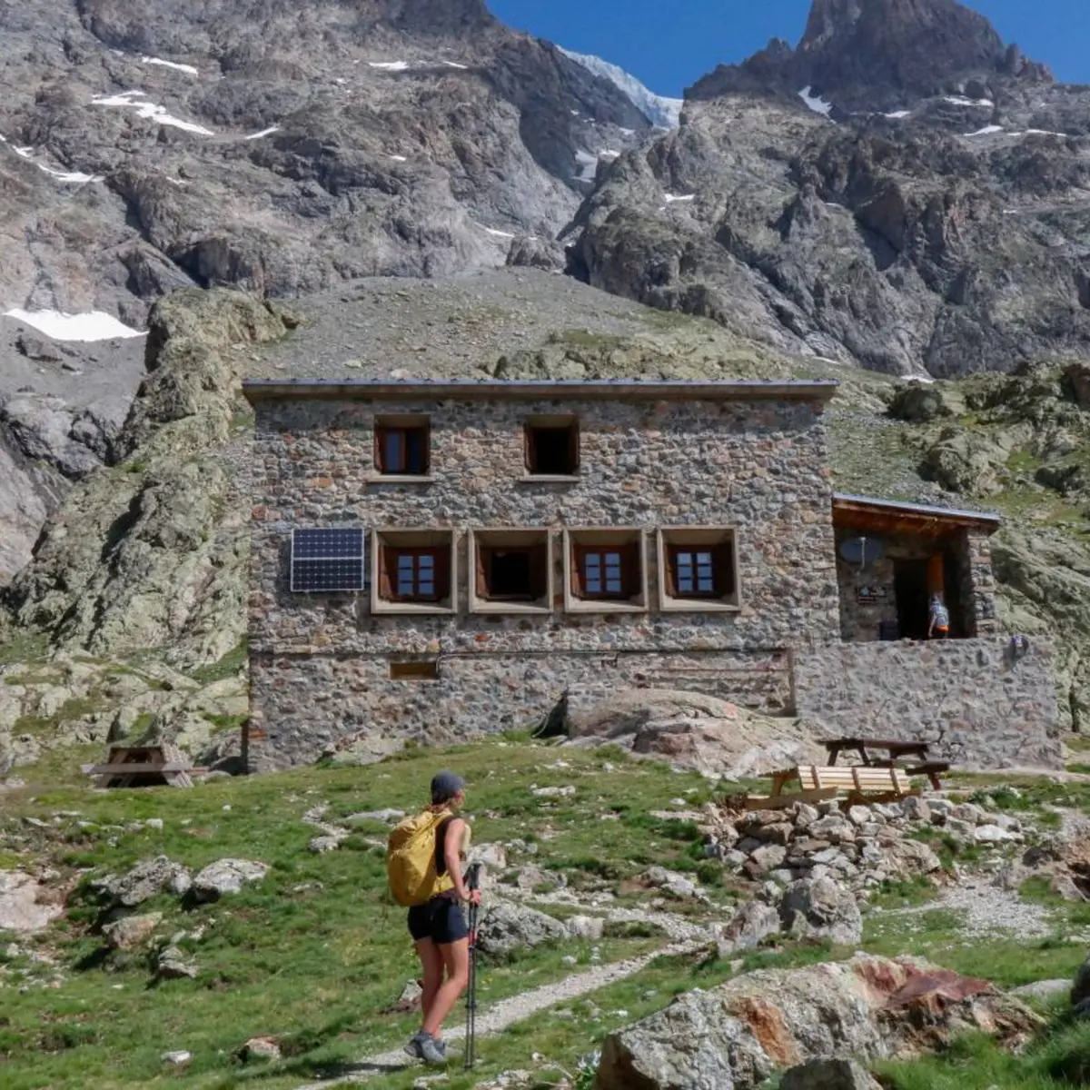 Arrivée au refuge du Pelvoux