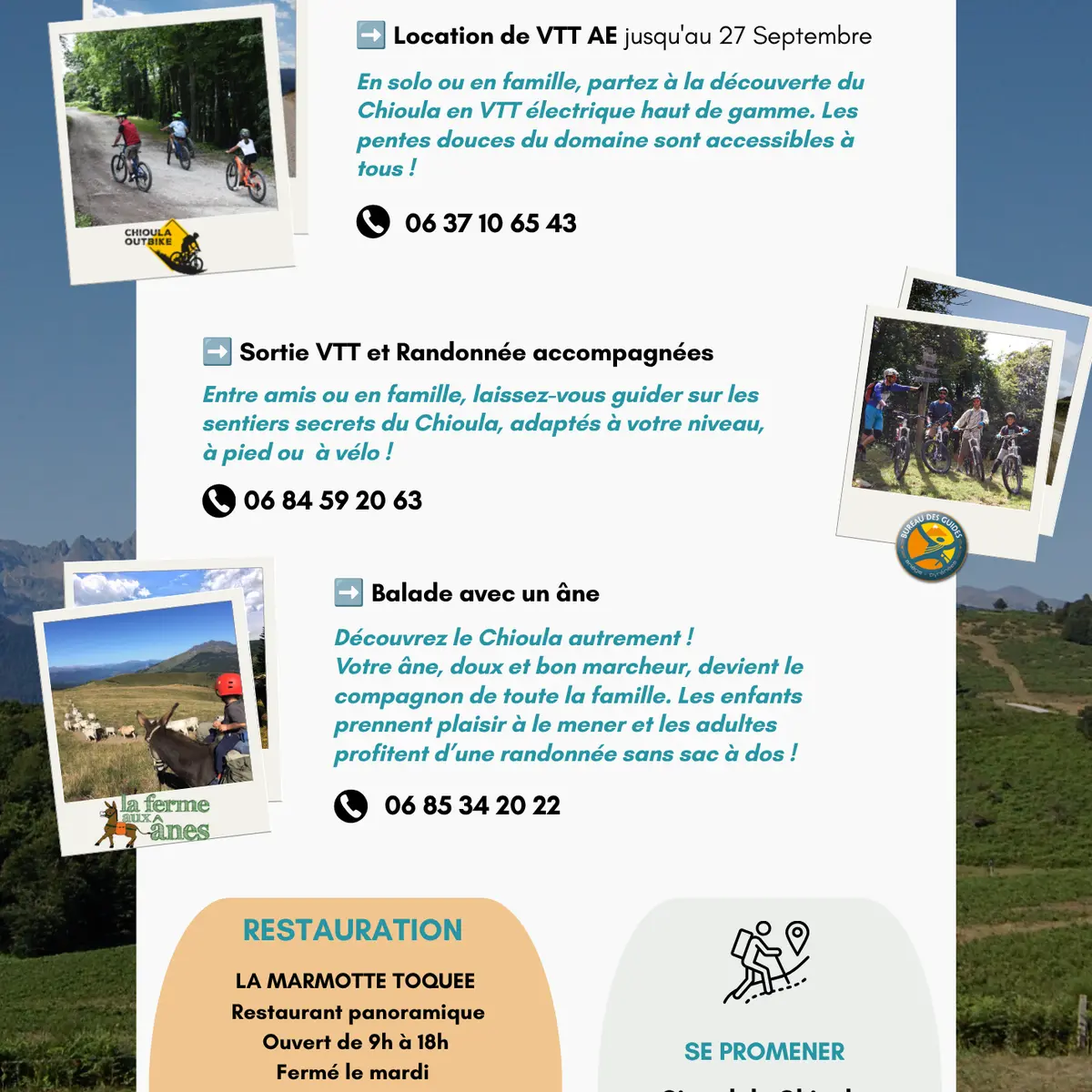 Les activités en été à la station du Chioula en septembre