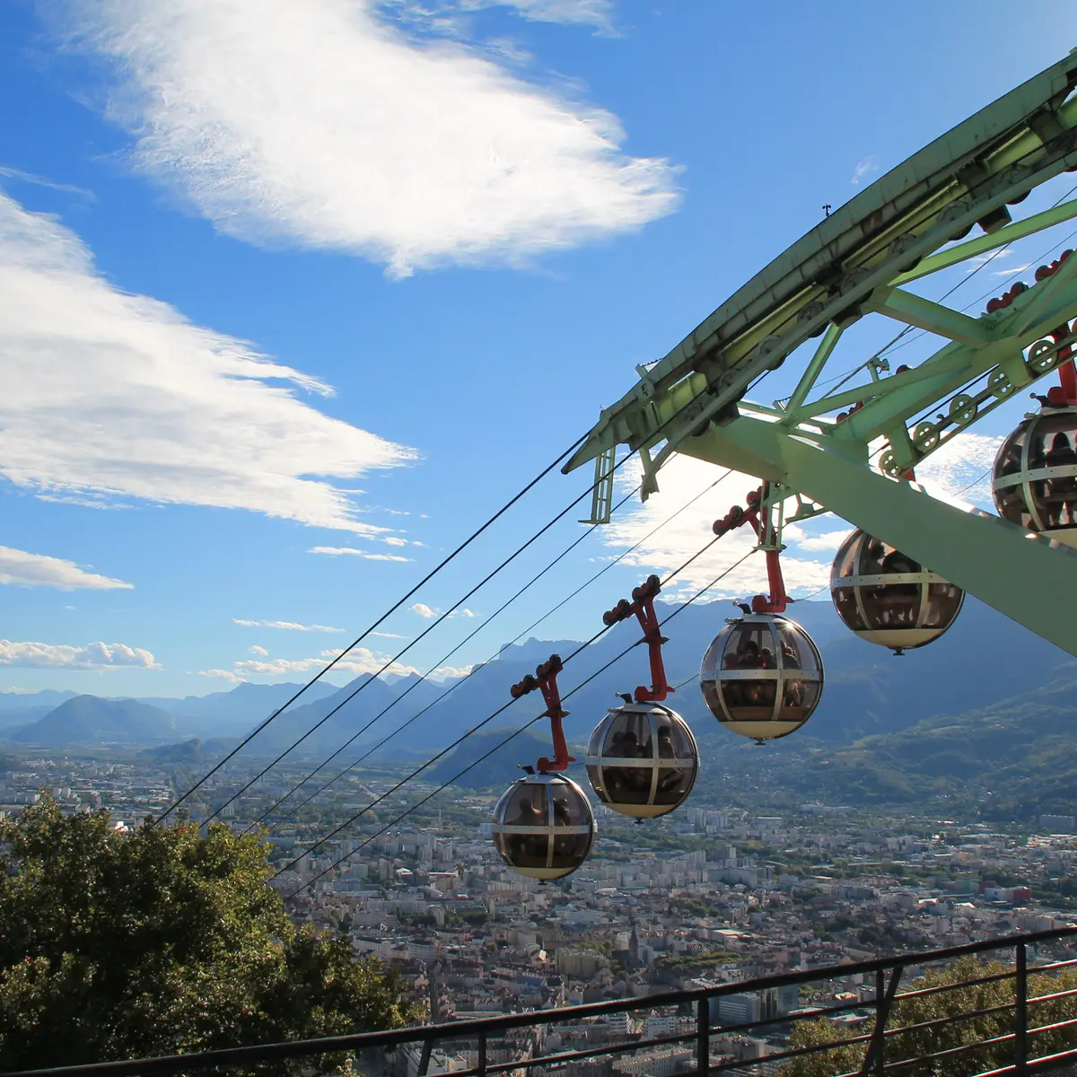 Grenoble et le téléphérique de la Bastille