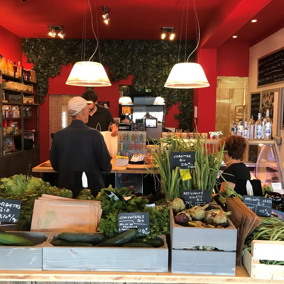 rayon avec légumes frais