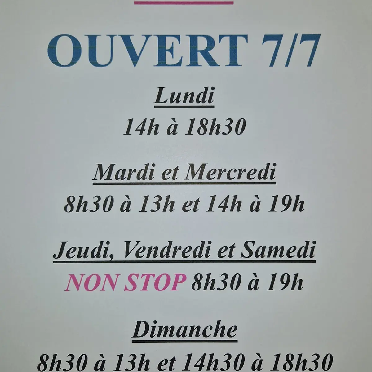 Horaires Primeur et Saveurs du Terroir