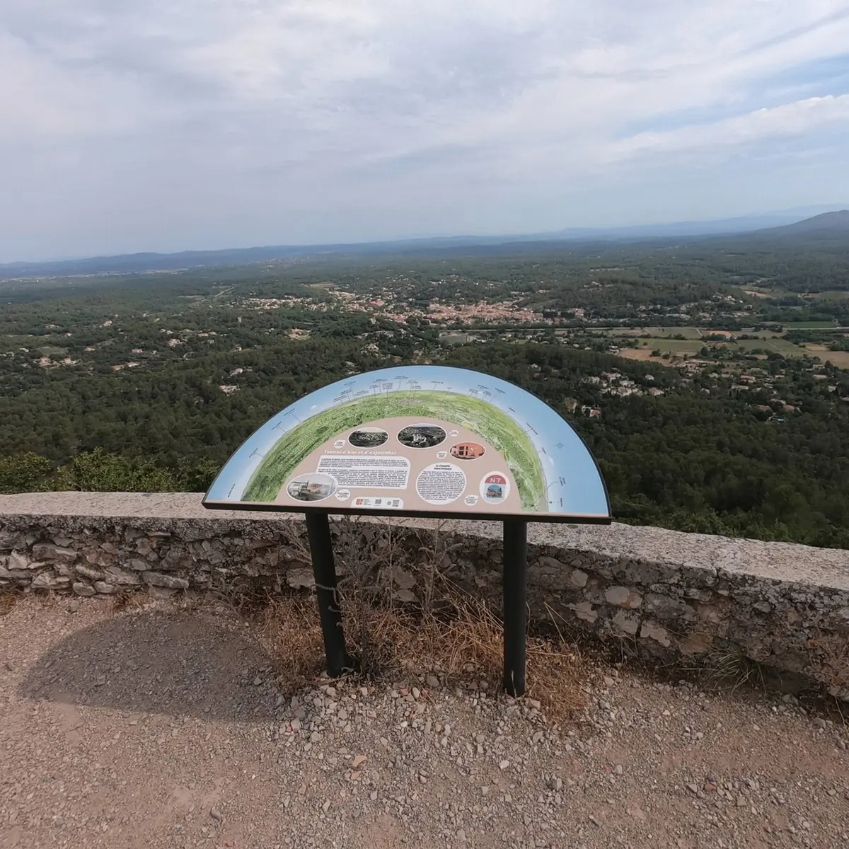 Table d'orientation décrivant le panorama côté nord-ouest