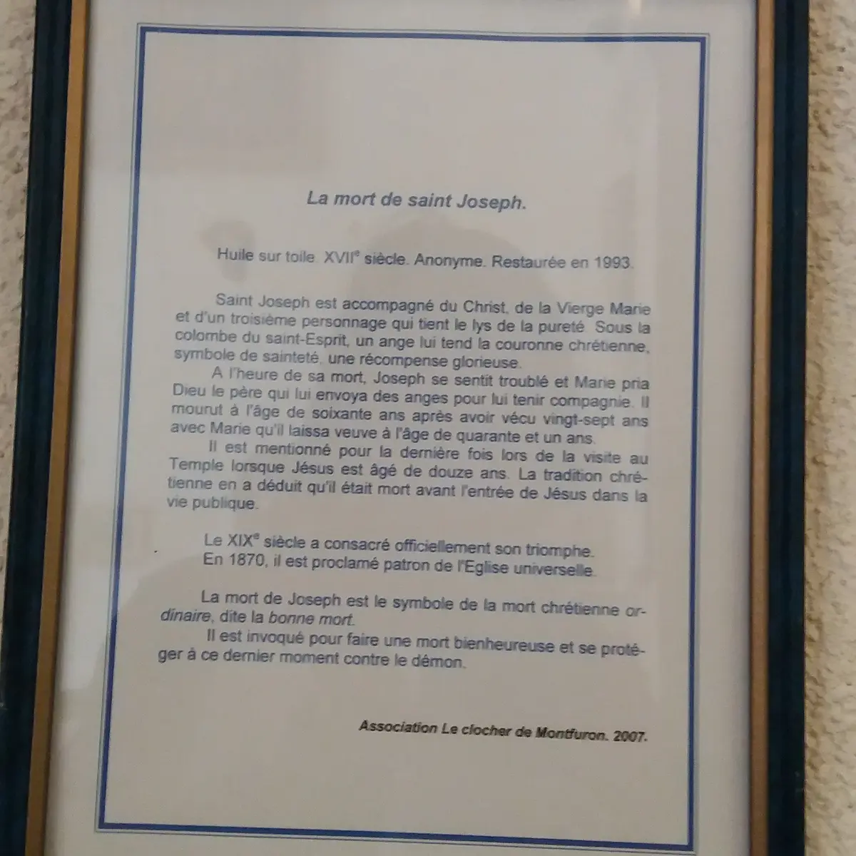 Explications sur la toile