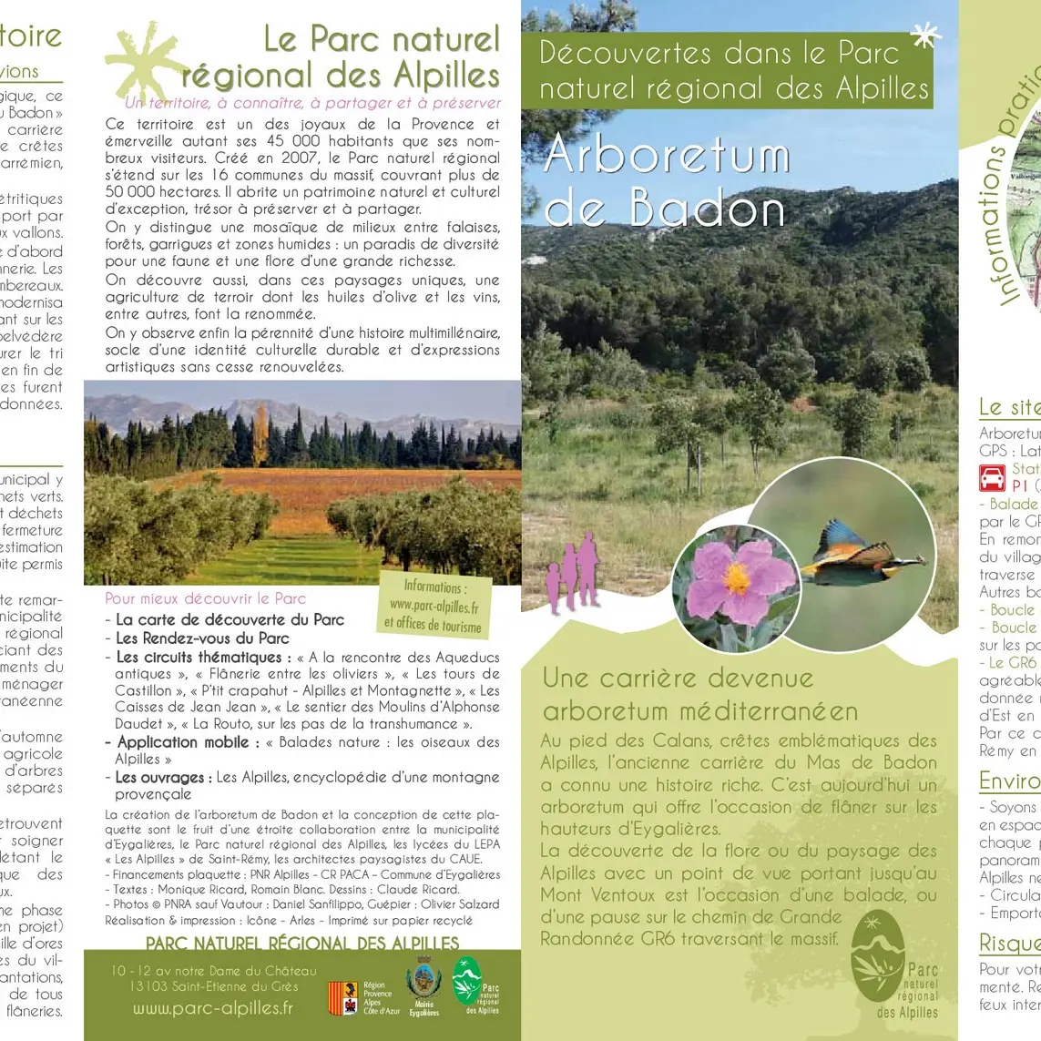 Brochure du PNRA Arboretum de Badon Eygalières