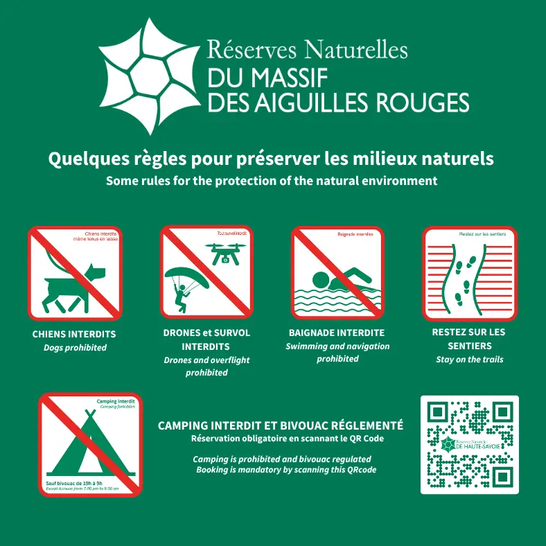Règlementation Réserve Naturelle Aiguilles Rouges