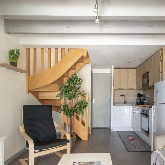 Living room and kitchen