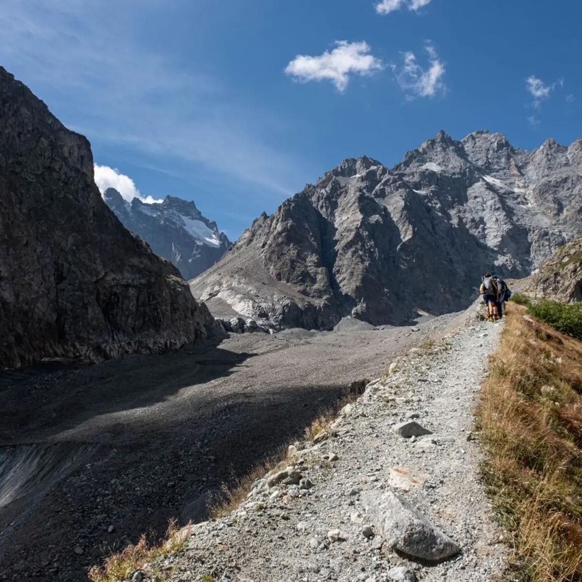 Sur la moraine du glacier Noir