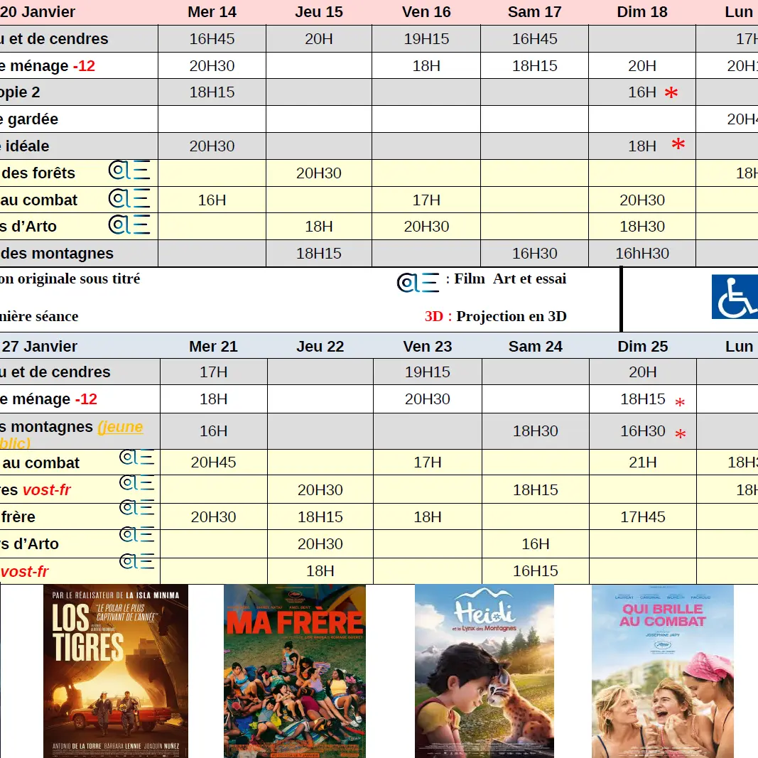 Programme Cinéma Le Poom_Orcières