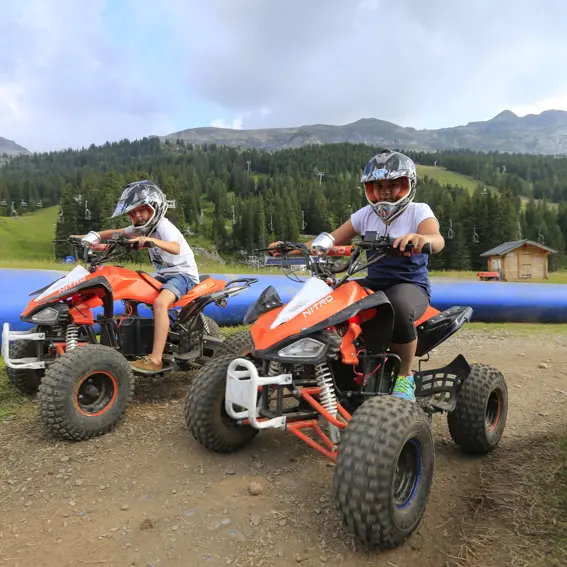 Children on a safe quad circuit