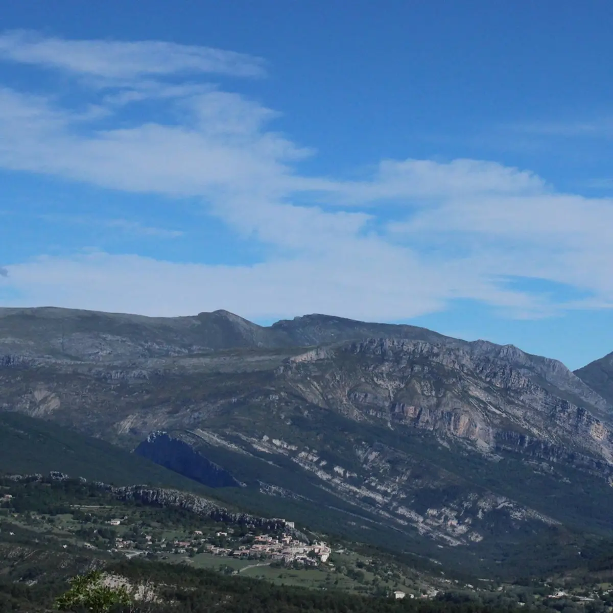 Depuis le Fayet vue sur Trigance