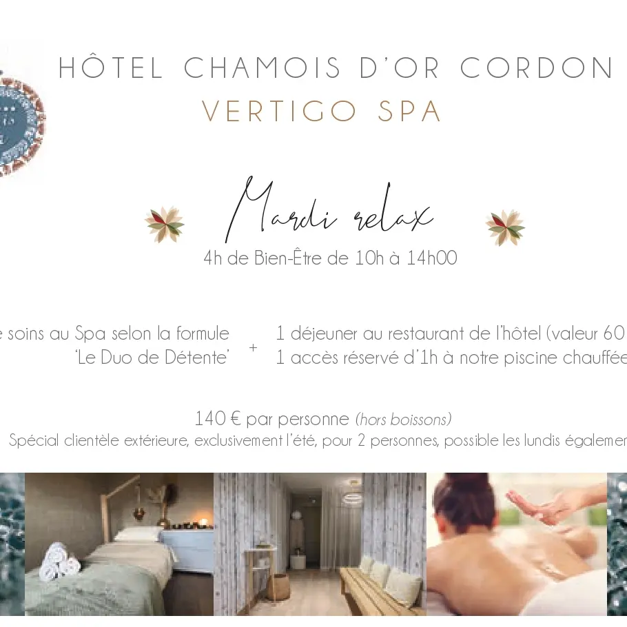 Offre bien-être à l'hôtel Le Chamois d'Or