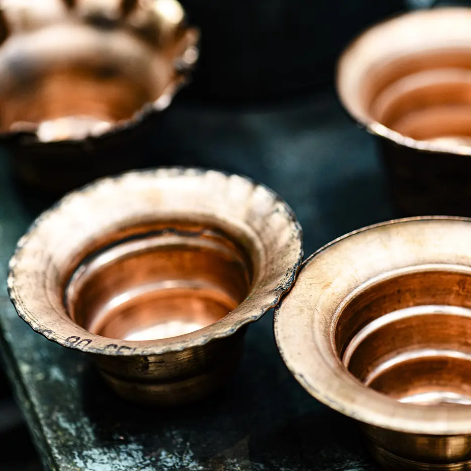 Des objets en cuivre