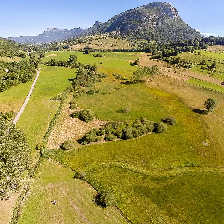 Le marais de Necuidet vue aérienne