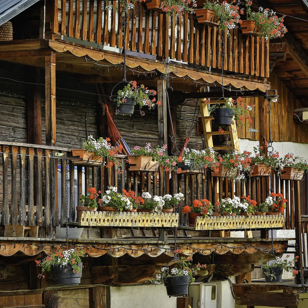 Chalet en madriers typique du Beaufortain
