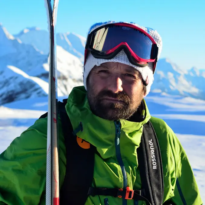 Portrait of Serge, ski instructor in Flaine