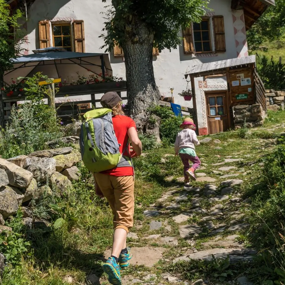 En arrivant au gîte de l'Ecole
