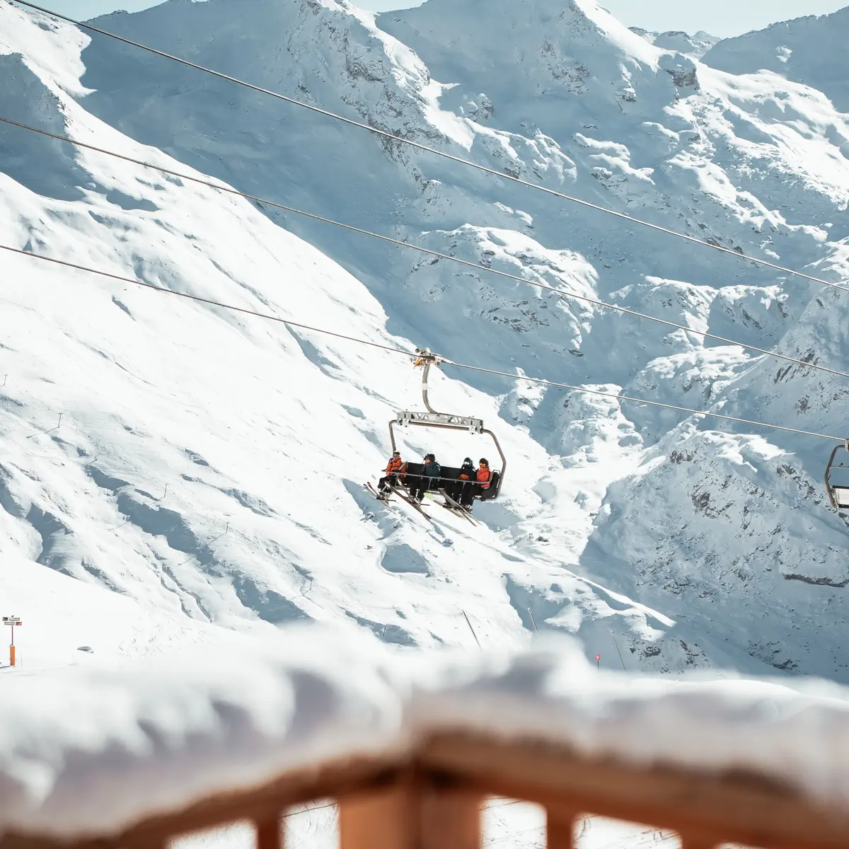 Vue depuis le restaurant Café Bellevarde - Val d'Isère