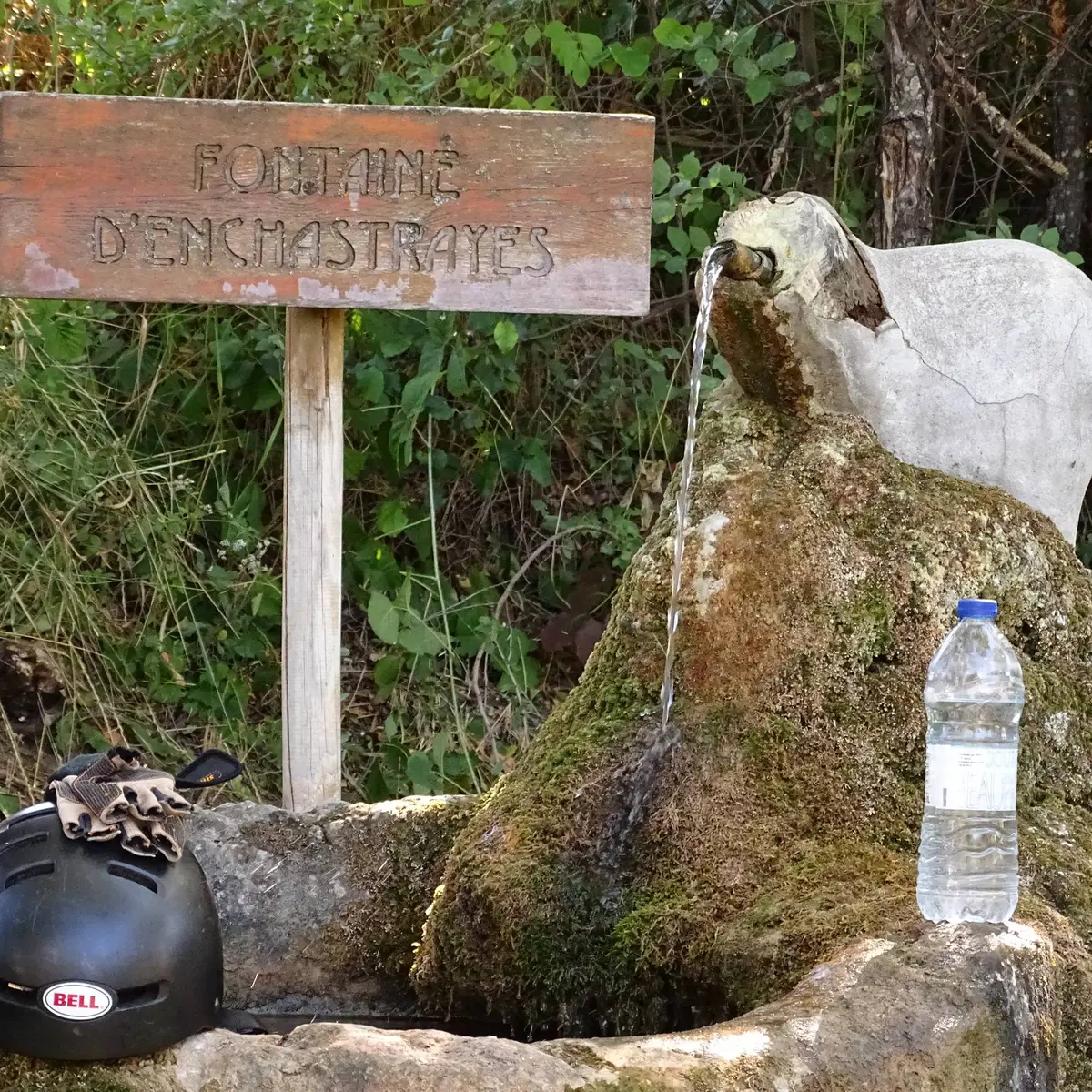 Eau potable à la fontaine d'Enchastrayes