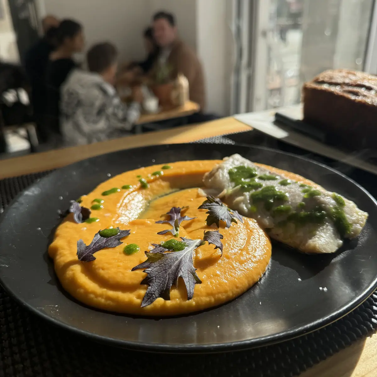 plat végétarien, purée