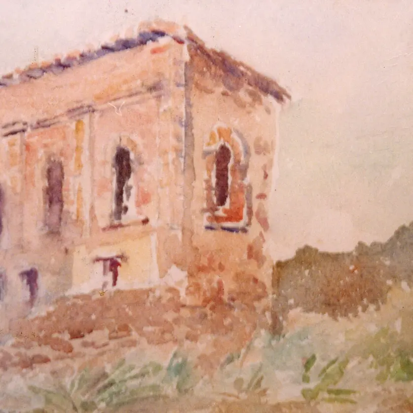 Aquarelle Léproserie - © OTI La Londe les Maures