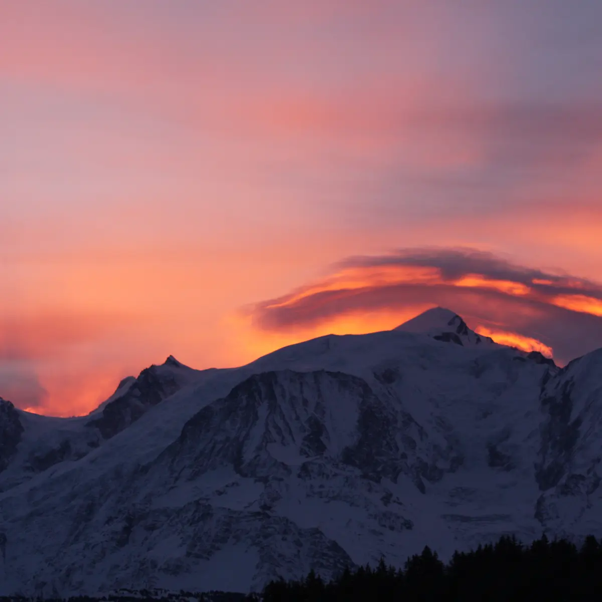 Lever de soleil depuis les sommets
