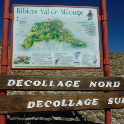 Panneau décollage site de vol libre