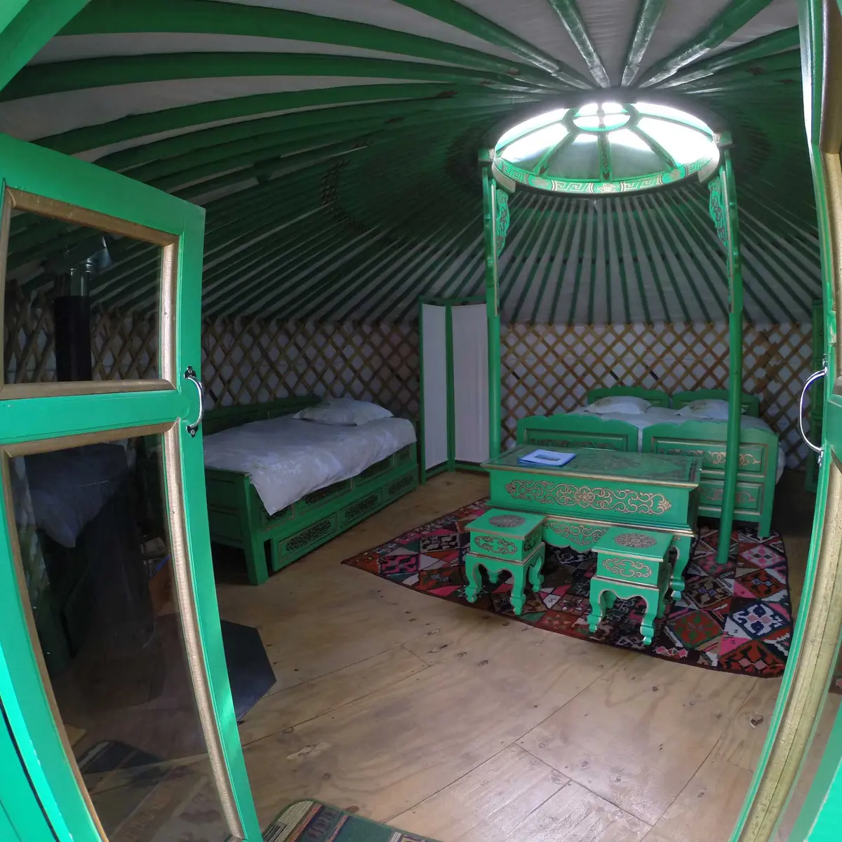 Intérieur de la yourte