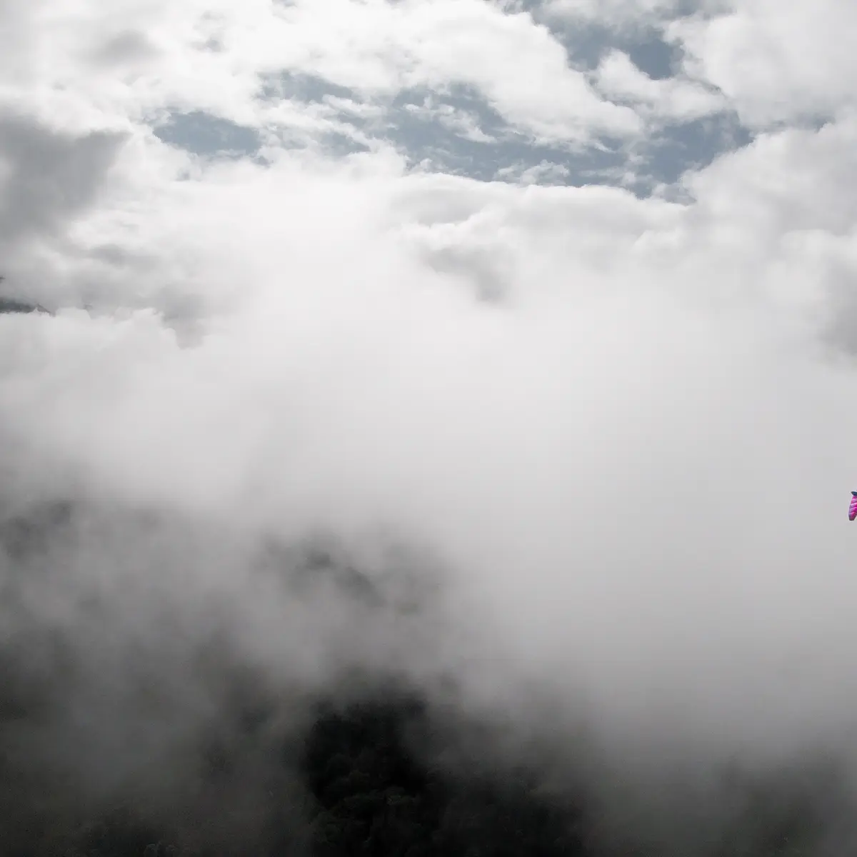 Survol des nuages