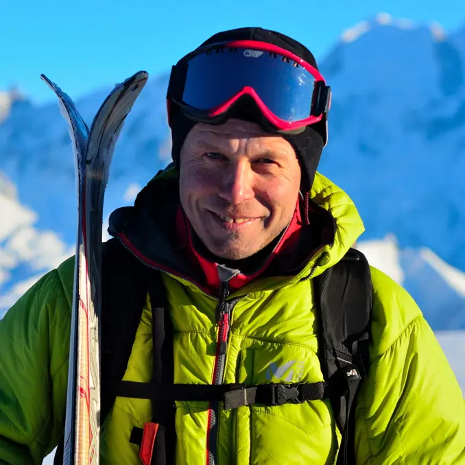 Portrait of Philippe, ski instructor in Flaine