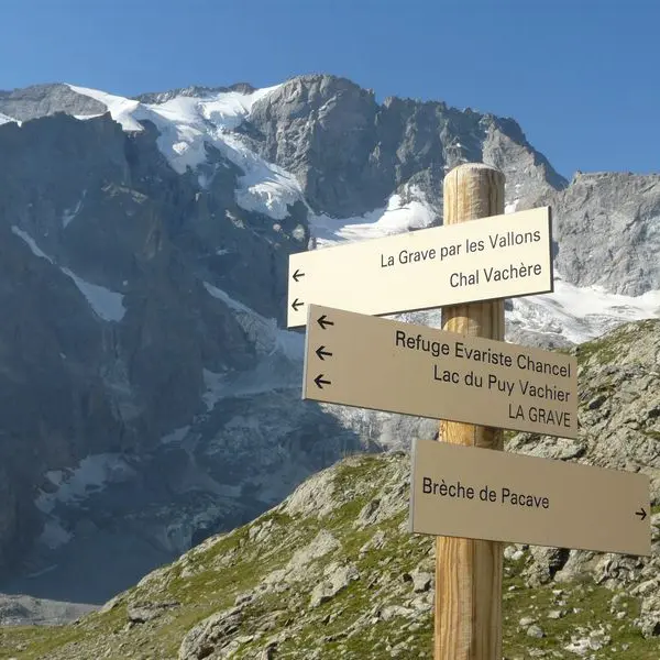 Panneaux de signalisation des sentiers - La Grave