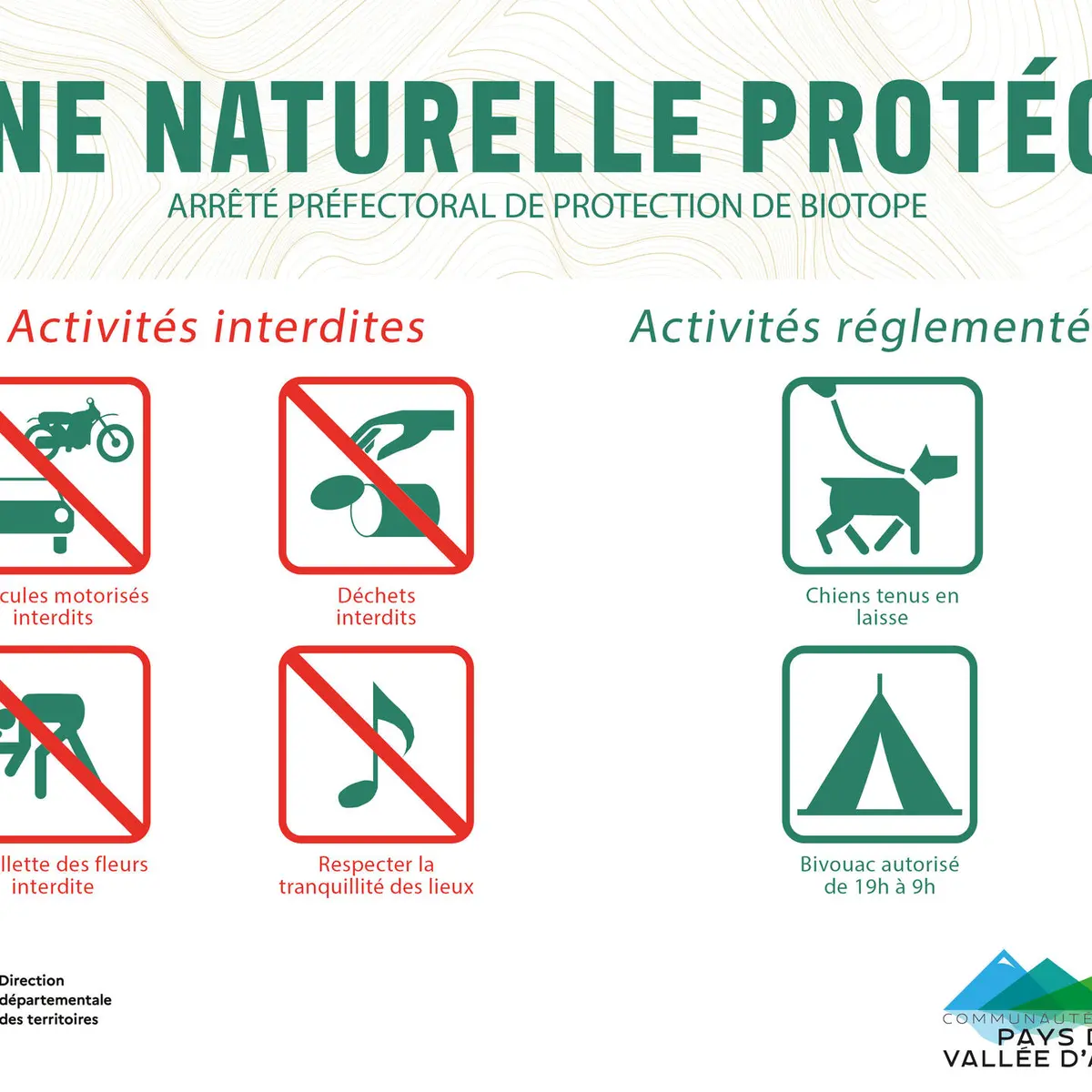 Réglementation Zone naturelle protégée