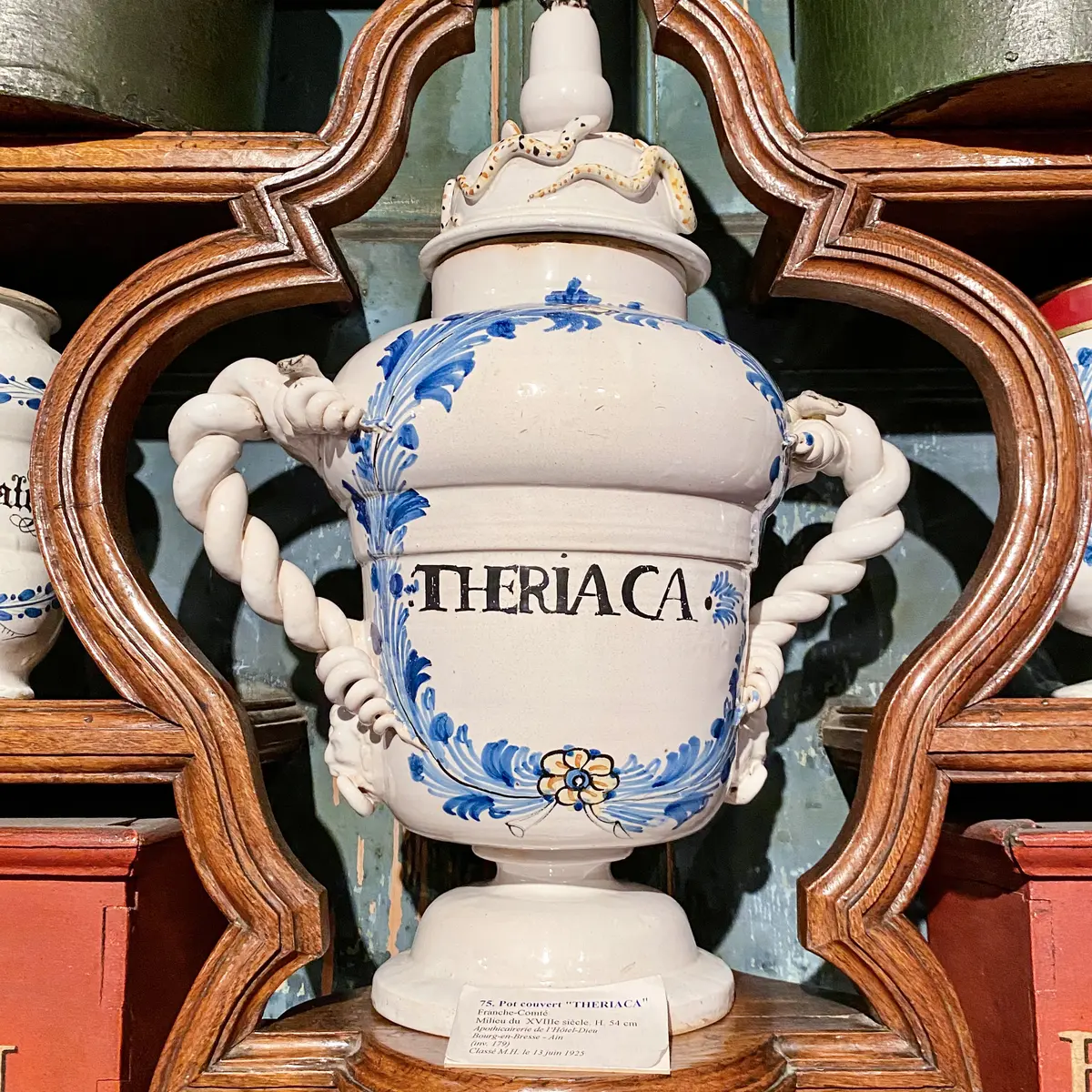 Un pot en faïence de l'Apothicairerie de Bourg-en-Bresse