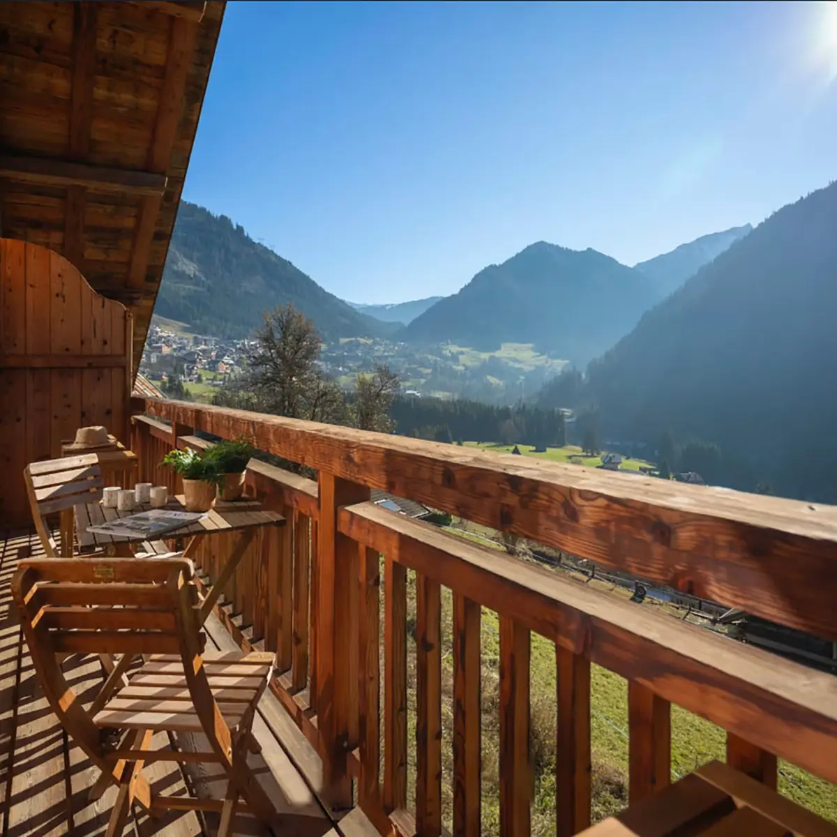 Vue_Balcon_été_Chalet Wanderlust_Châtel