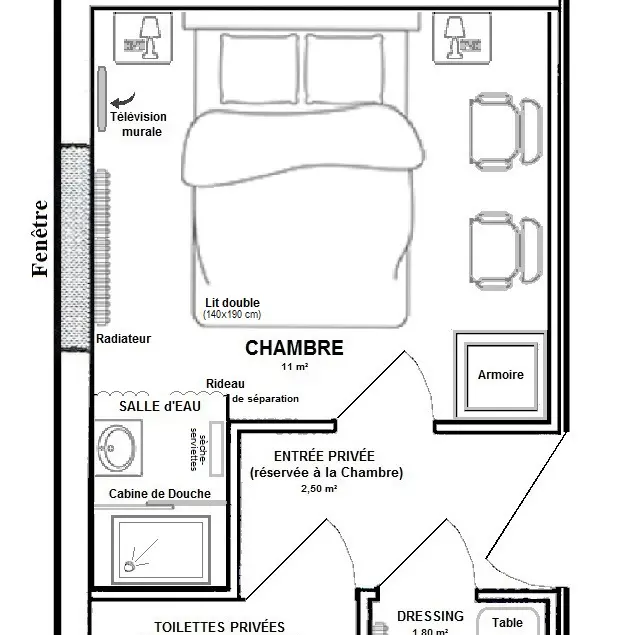 Chambre d'Hôtes Edelweiss et Pommes de Pin, pour 2