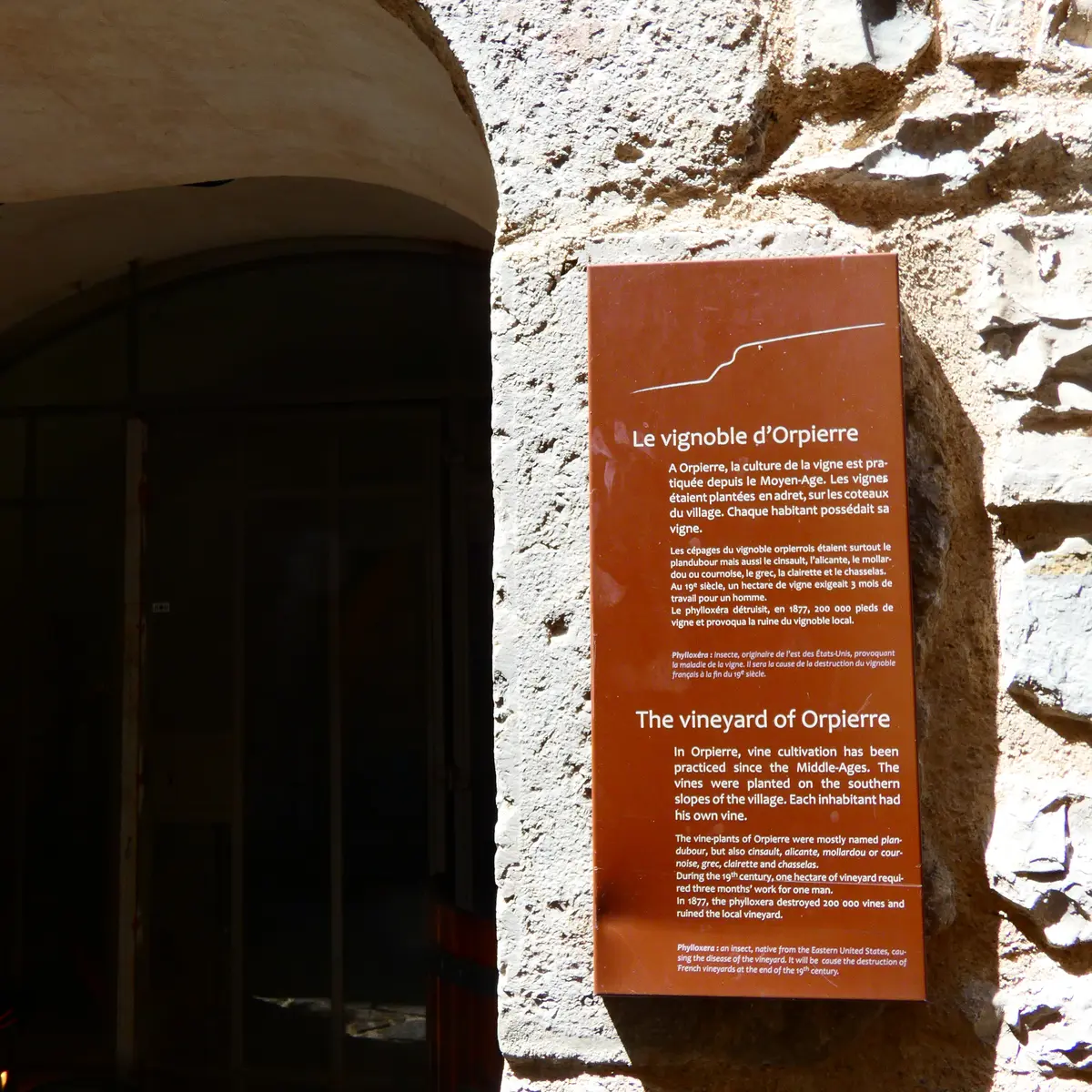 Panneau à l'entrée de l'écomusée