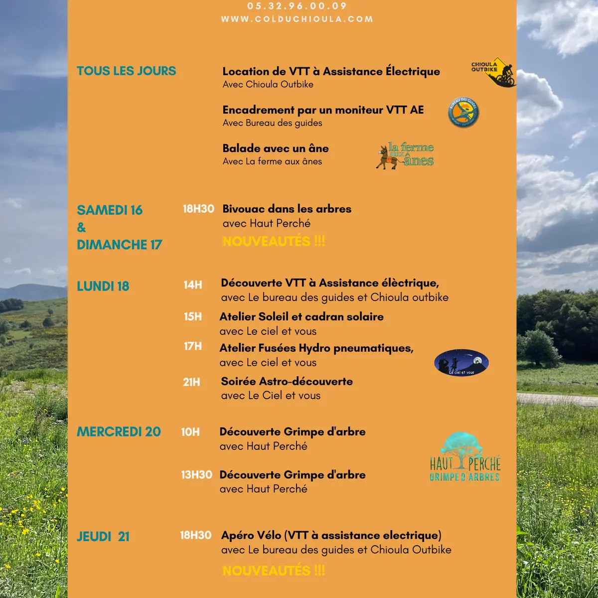 Programme du 16 au 23.08
