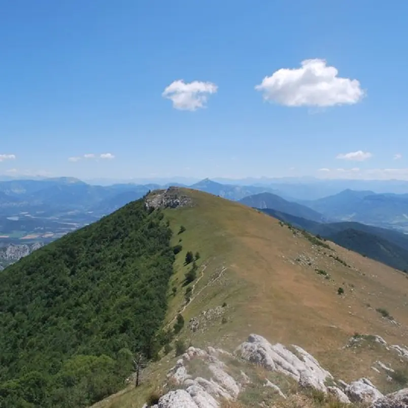 La crête depuis le sentier